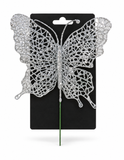 Glitter Butterfly Christmas Pick
