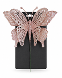 Glitter Butterfly Christmas Pick