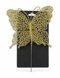 Glitter Butterfly Christmas Pick