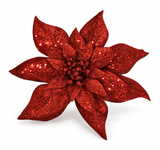 Glitter Poinsettia Clip – 24cm