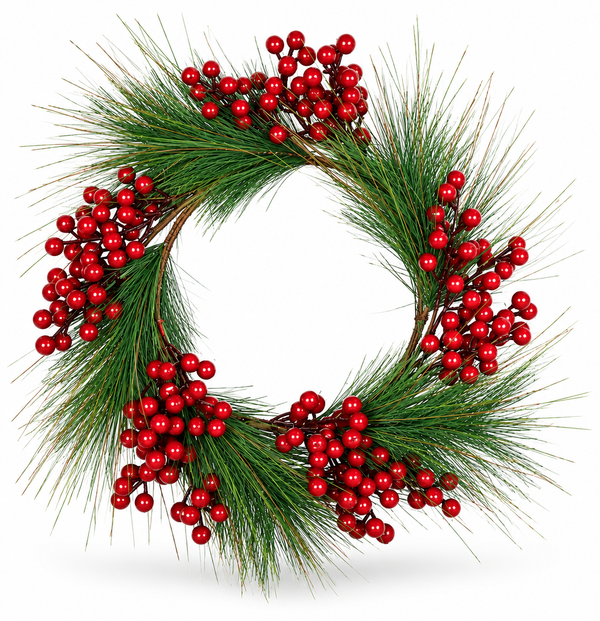 Berry and Pine Christmas Wreath 45 cm