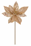 Gold-Tone Poinsettia Stem – 30cm