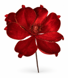 Velvet Glitter Magnolia Stem