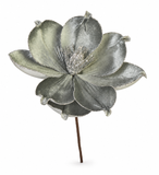 Velvet Glitter Magnolia Stem