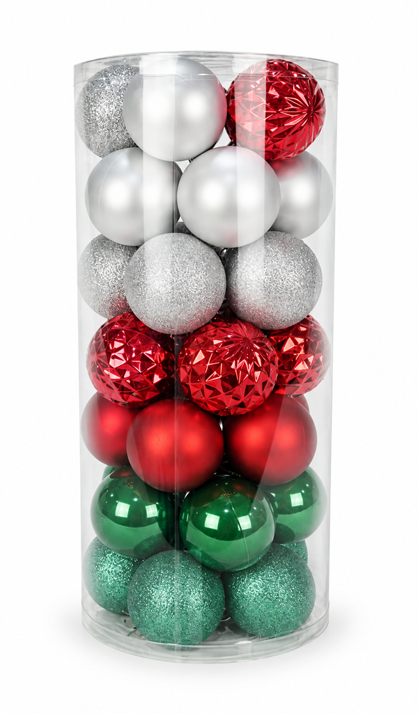 Classic Baubles (60mm) 35PK - Mixed Colours