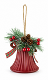 Vintage Ribbed Christmas Bell – 9cm