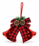 Shiny Twin Christmas Bells with Bow