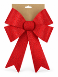Red Glitter Christmas Bow 20 x 27cm