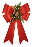 Christmas Bow with Foliage 38 x 50cm
