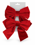 Soft Velvet Christmas Bows 14.5 x 20.5cm - 2 Pack