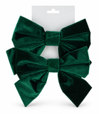 Soft Velvet Christmas Bows 14.5 x 20.5cm - 2 Pack
