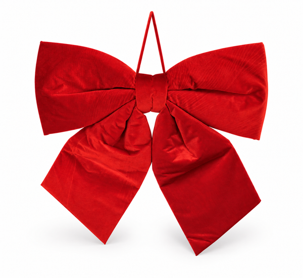 Red Velvet Mega Door Bow 60 x 60cm