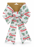 Vintage Printed Christmas Bow 23 x 38cm
