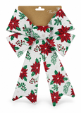 Vintage Printed Christmas Bow 23 x 38cm