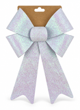 Pastel Sparkle Christmas Bow 23 x 38cm