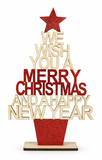 Glitter Christmas Greeting Tree – 36 cm