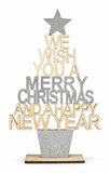 Glitter Christmas Greeting Tree – 36 cm