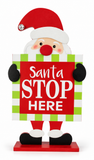 Peeking Santa & Elf Table Sign – 37 cm