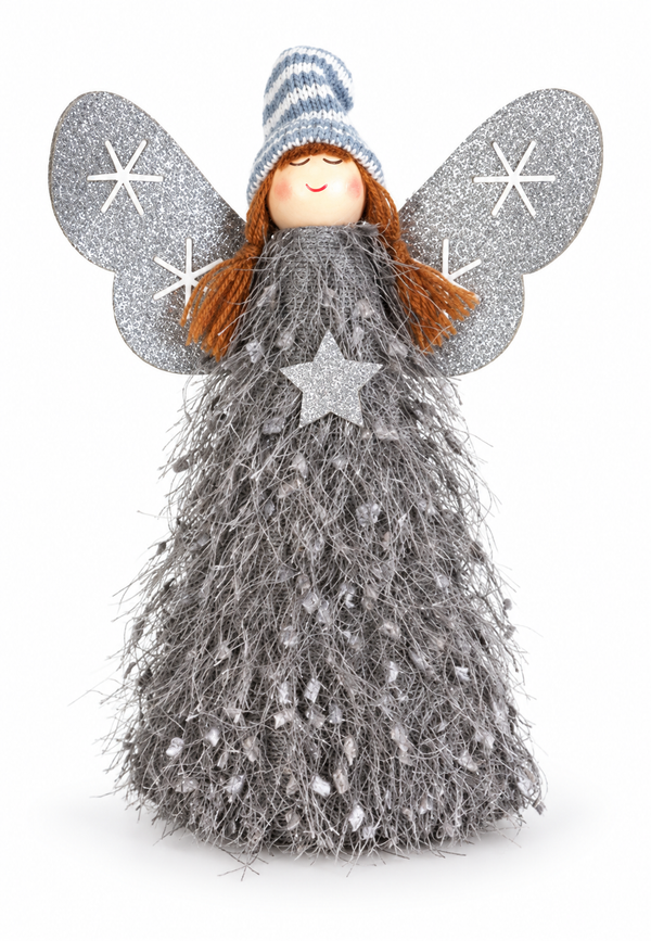 Thread-Skirt Christmas Angel Decoration – 23cm