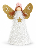 Thread-Skirt Christmas Angel Decoration – 23cm