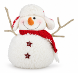 Plush Christmas Snowman with Stick Arms