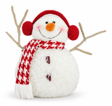 Plush Christmas Snowman with Stick Arms