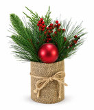 Decorated Christmas Floral Pot