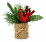 Decorated Christmas Floral Pot