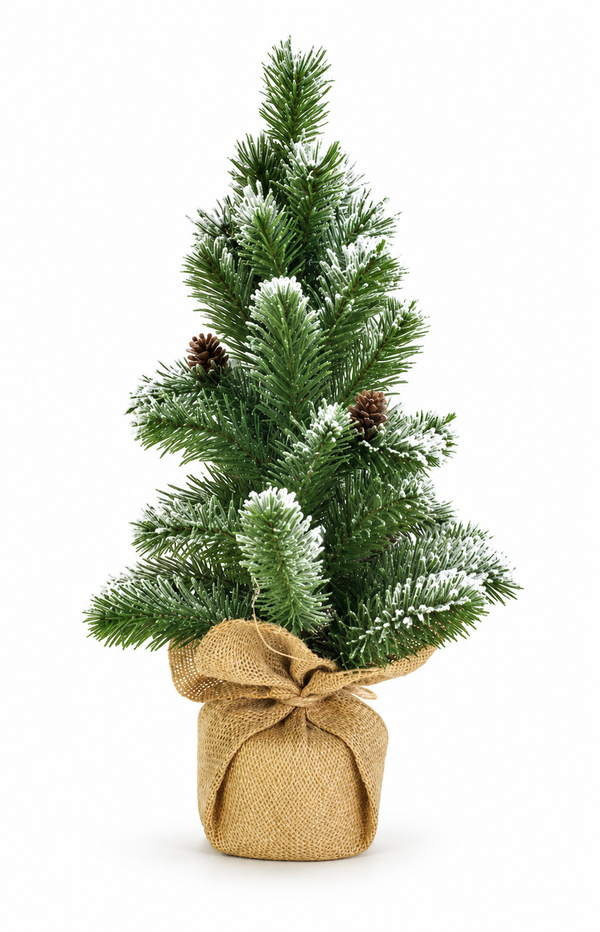 Decorative Snowy Tree in Jute Pot 40 cm
