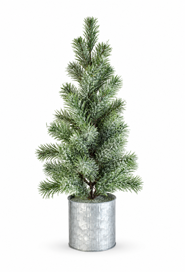 Decorative Icy Tree in Tin Pot 55 cm