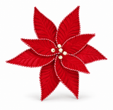 Red Velvet Poinsettia Clip – 25cm