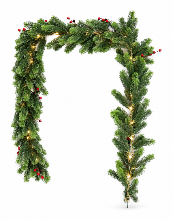 Pre-Lit Chippewa Garland 1.8 m – Warm White