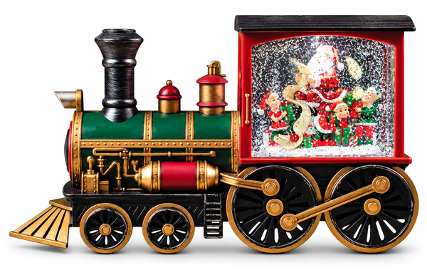 USB Glitter Swirl Santa Train Engine