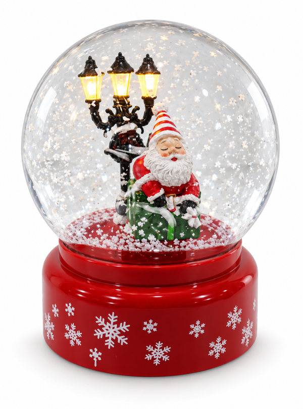 LED Musical Snowing Santa Globe – 18 cm