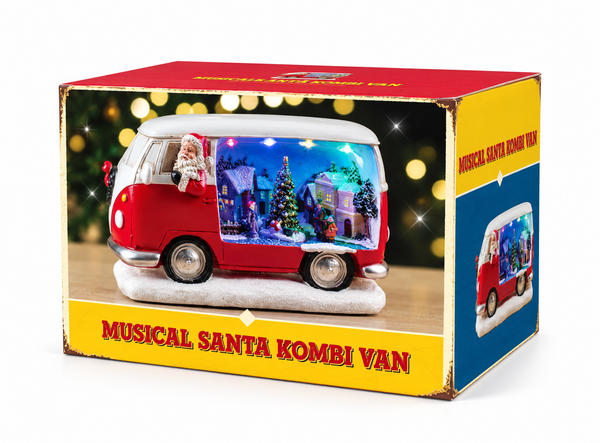 LED Musical Santa Van with Rotating Scene
