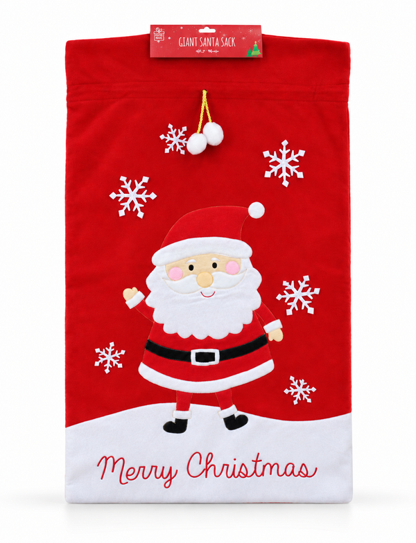 Deluxe Giant Santa Sack - 100 x 60 cm