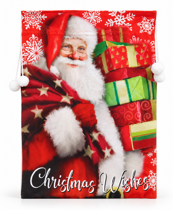 Printed Christmas Gift Sack - 80 x 60 cm