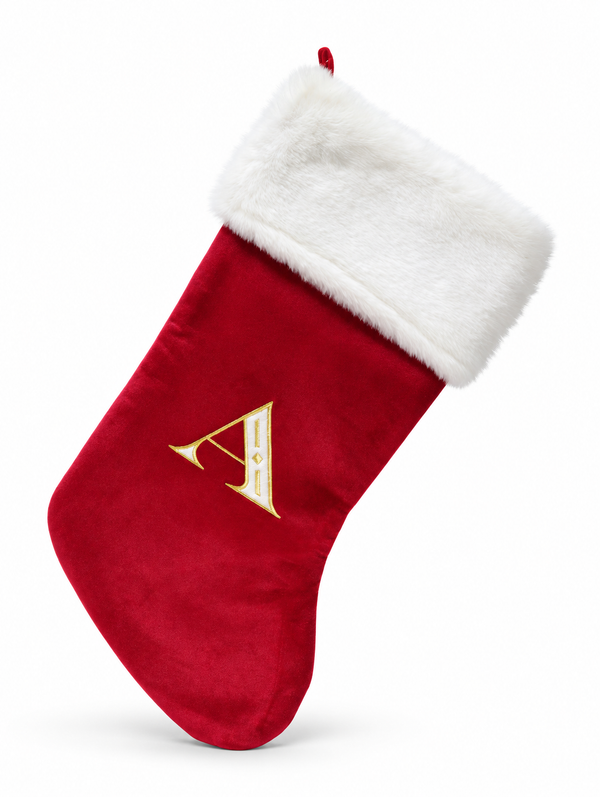 Embroidered Initial Christmas Stocking - 52 cm