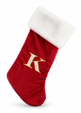 Embroidered Initial Christmas Stocking - 52 cm
