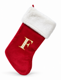 Embroidered Initial Christmas Stocking - 52 cm