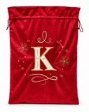 Embroidered Initial Christmas Gift Sack - 70 x 50 cm