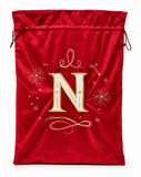 Embroidered Initial Christmas Gift Sack - 70 x 50 cm