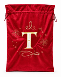 Embroidered Initial Christmas Gift Sack - 70 x 50 cm