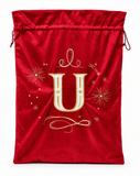 Embroidered Initial Christmas Gift Sack - 70 x 50 cm