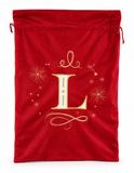 Embroidered Initial Christmas Gift Sack - 70 x 50 cm