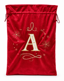 Embroidered Initial Christmas Gift Sack - 70 x 50 cm