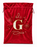 Embroidered Initial Christmas Gift Sack - 70 x 50 cm