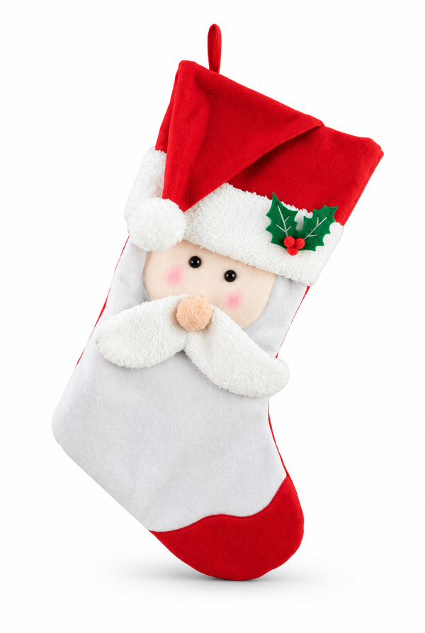 Santa Motif Christmas Stocking - 51 cm