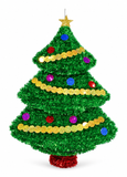 Decorated Tinsel Tree Plaque – 57 cm