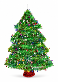 Decorated Tinsel Tree Plaque – 57 cm